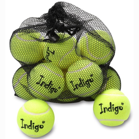 Купить Мяч для большого тенниса Indigo (12 шт в сетке) начальный уровень в Валуйках 